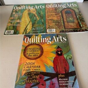 Quilting, arts magazine, a lot of three issues, 2007 quilt crafts sewing